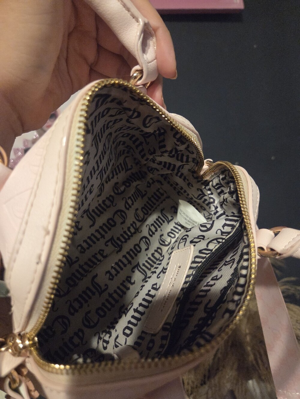 Juicy Couture Soft Pink Embossed Dome Satchel - Picture 4 of 4